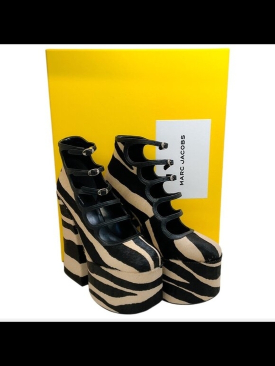 Marc Jacobs Shoes - Marc Jacobs Black & Cream Zebra Platform KIKI Heels